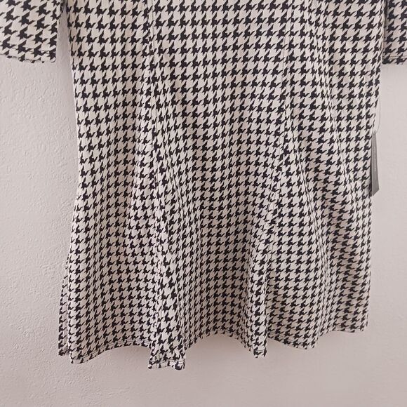 Zoe + Phoebe Black Houndstooth dress size L - Picture 6 of 8